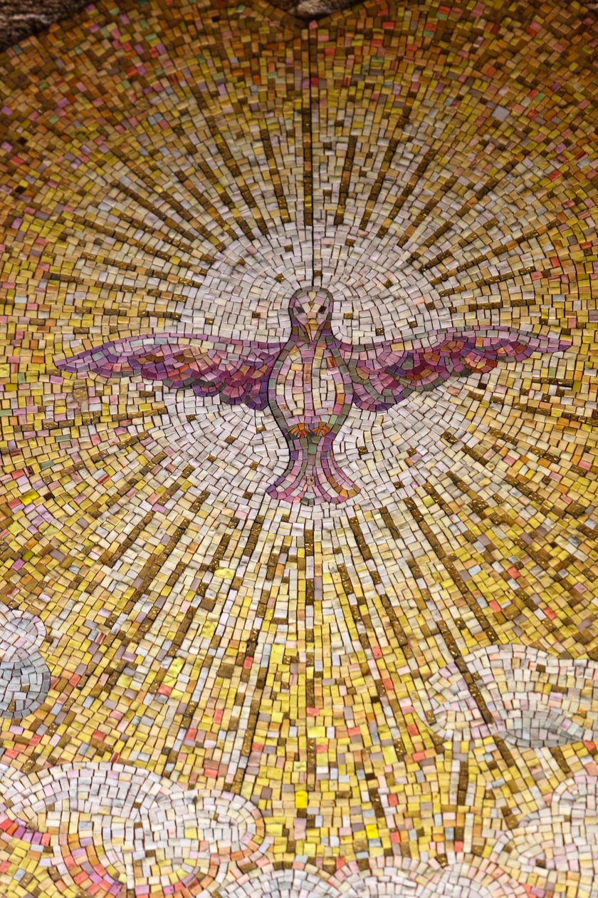 Mosaico símbolo do Espírito Santo na igreja Sacro Cuore di Gesu, Gallipoli, Italie de Unbekannt