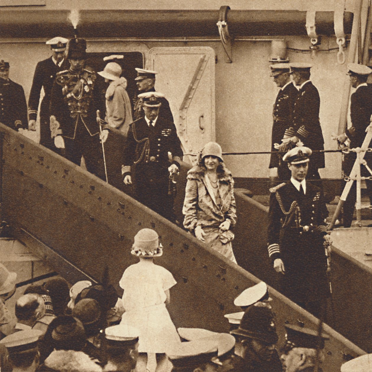 Mais uma vez, o desembarque do duque e da duquesa em Portsmouth 27 de junho de 1927, 1937 de Unbekannt