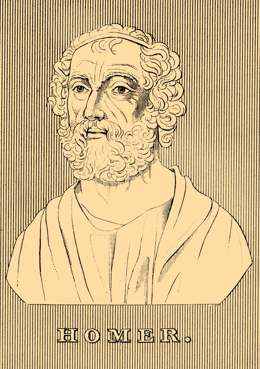 Homer, c800-701 aC, 1830. de Unbekannt