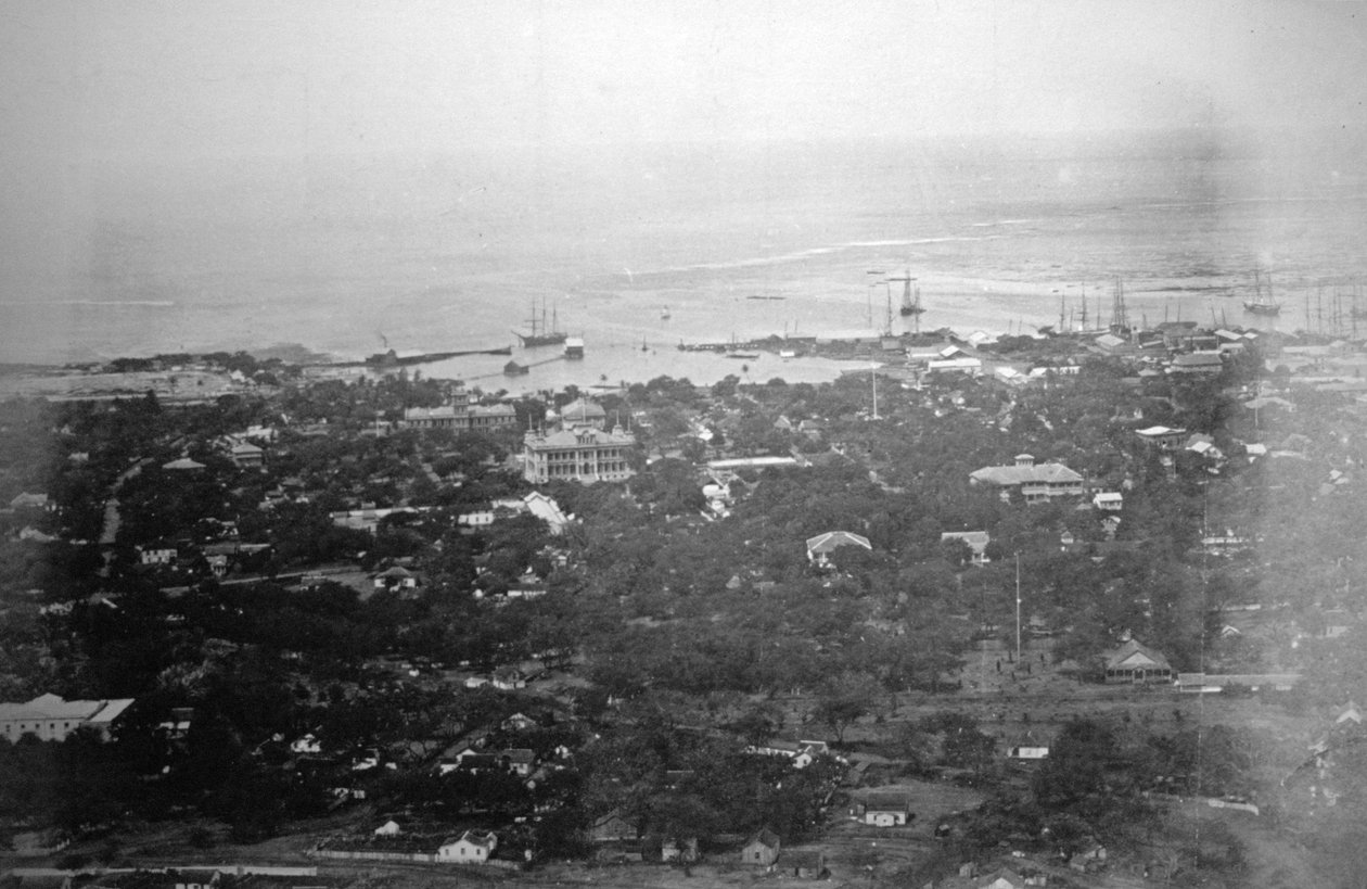 Porto de Honolulu, Havaí, 1885 de Unbekannt