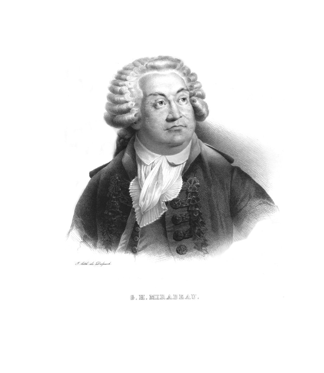 Honore-Gabriel de Riqueti, conde de Mirabeau, c1820s. de Unbekannt