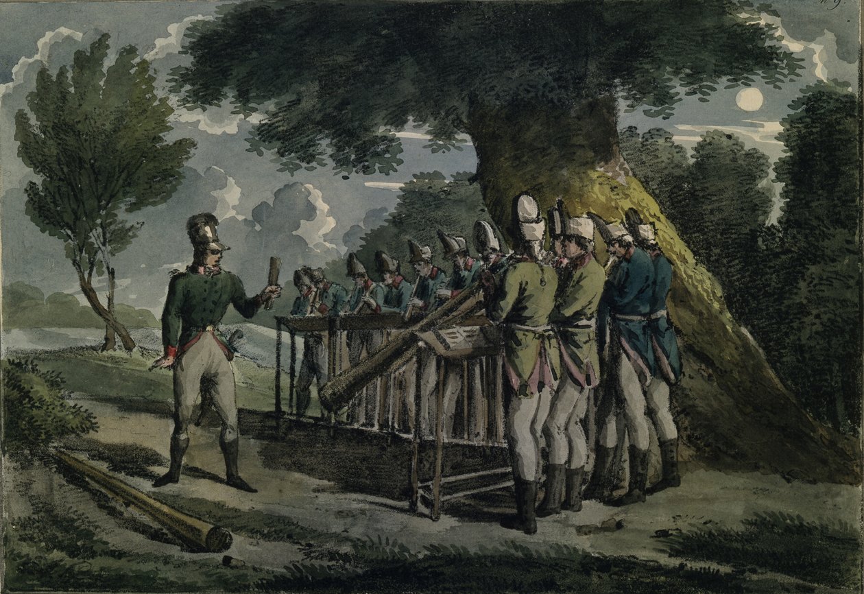 Orquestra de cornos, ca 1820 de Unbekannt