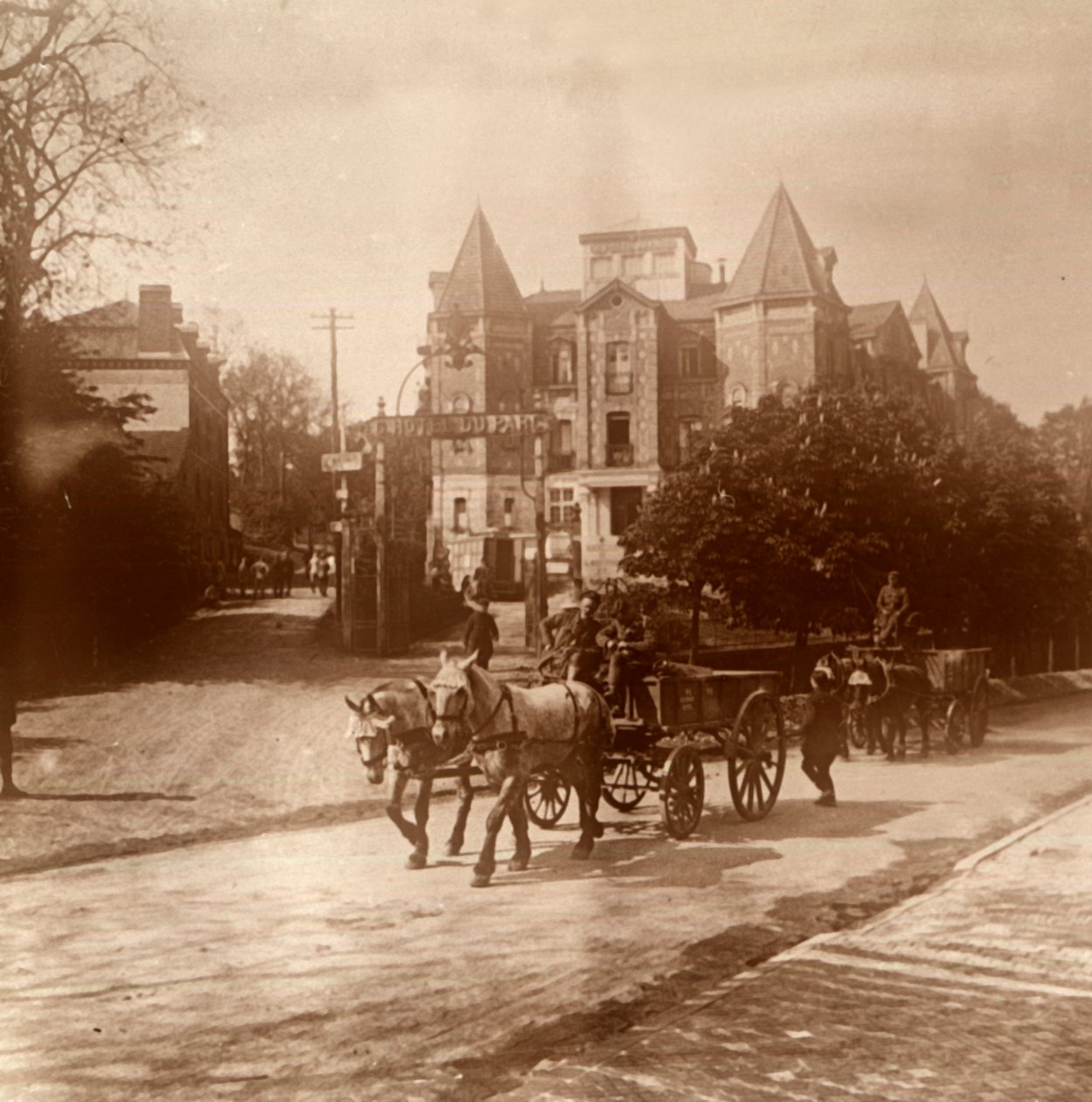 Ambulância puxada a cavalo, Bélgica, c1914-c1918 de Unbekannt