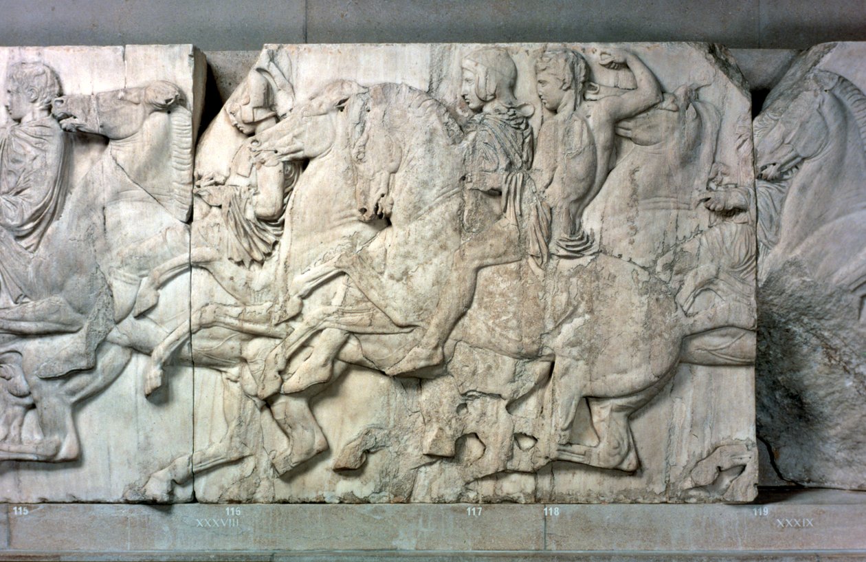 Cavaleiros do friso do Parthenon, 447-432 aC de Unbekannt