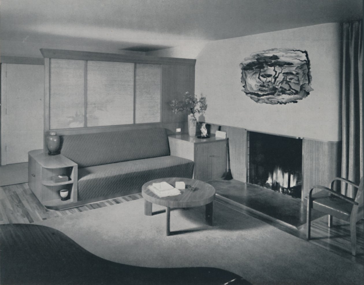 Casa em Pomona, Califórnia - a sala do outro lado da divisória, 1942 de Unbekannt