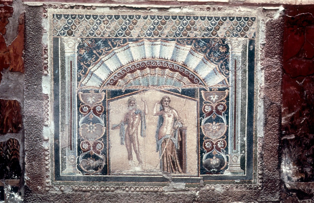 Mosaico da Casa de Netuno e Anfitrito, Romano, Herculano, c69 de Unbekannt