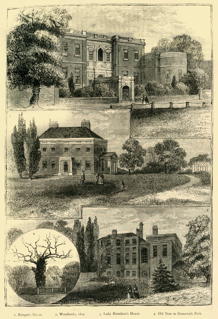 Casas Round Greenwich Park, c1878. de Unbekannt