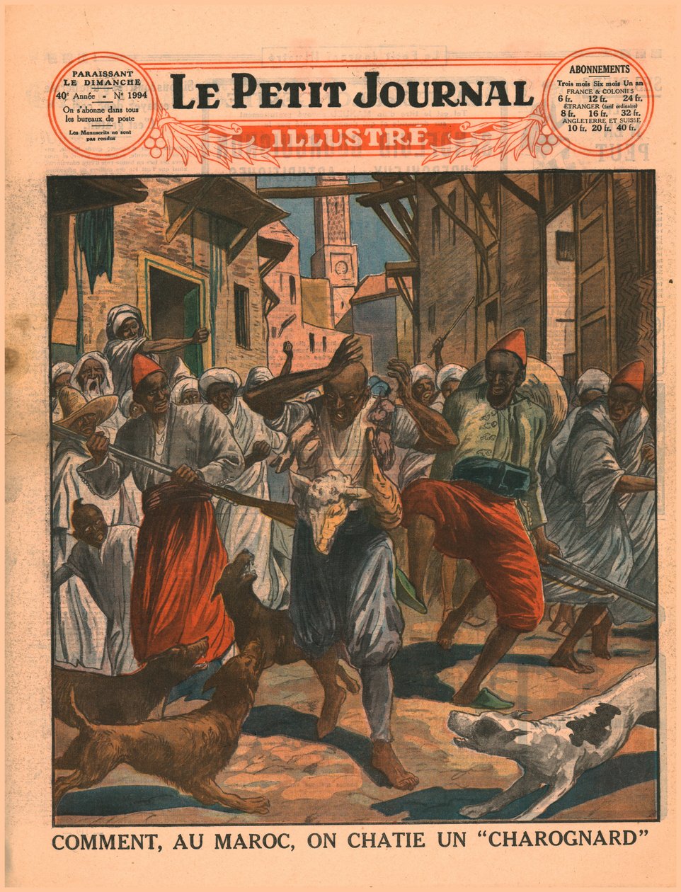 Como, no Marrocos, alguém castiga um limpador, 1929. de Unbekannt