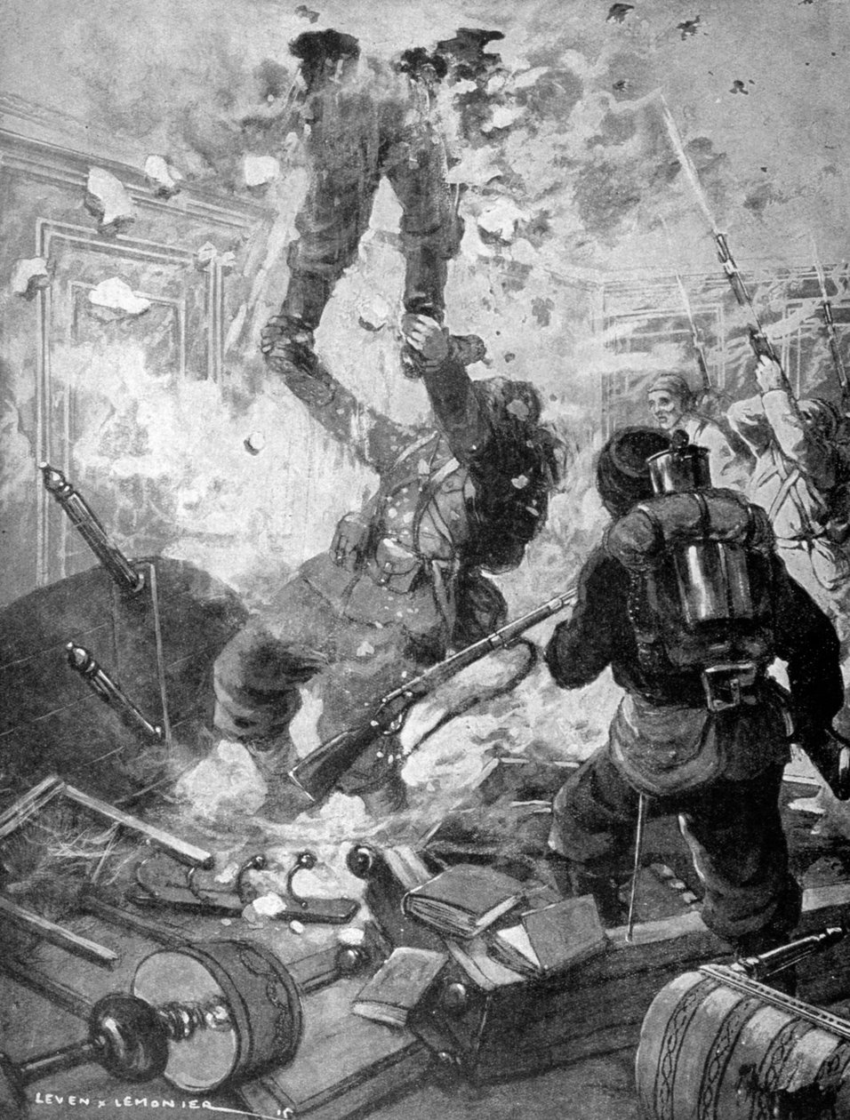 Como o castelo foi tomado, Primeira Guerra Mundial, França, 1915 de Unbekannt