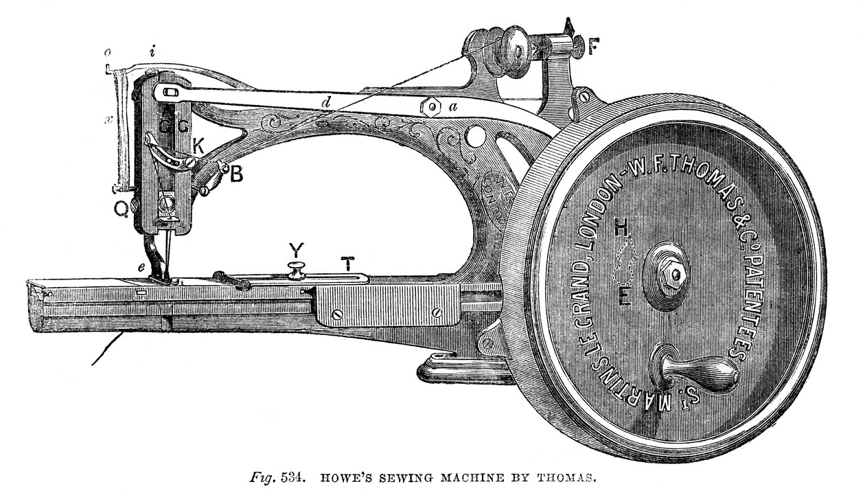 Howes Sewing Machine, por Thomas, 1866 de Unbekannt