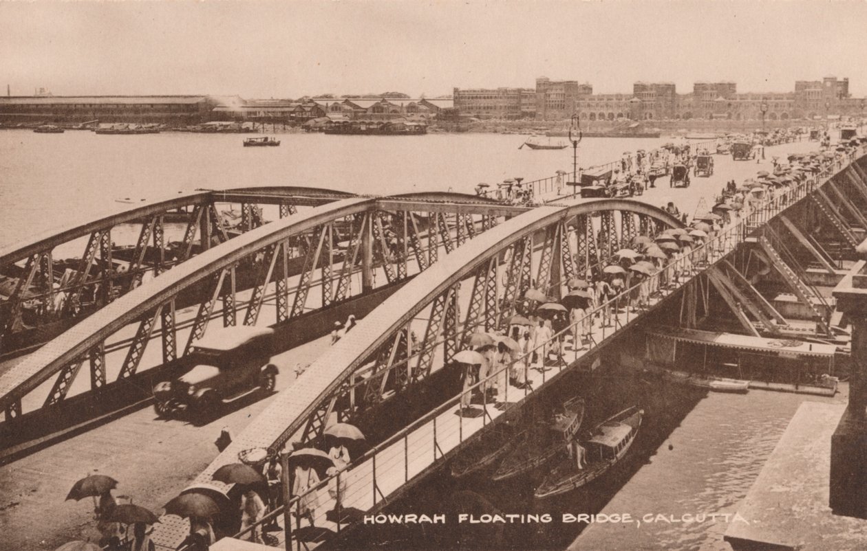 Ponte flutuante de Howrah, Calcutá, c1905 de Unbekannt