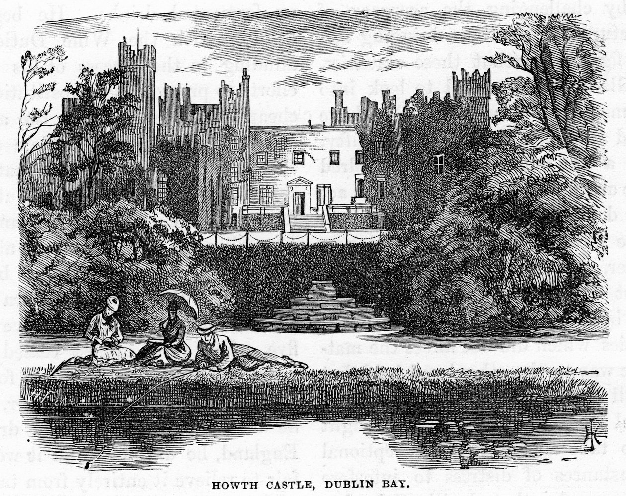 Castelo de Howth, Dublin Bay, século XIX de Unbekannt