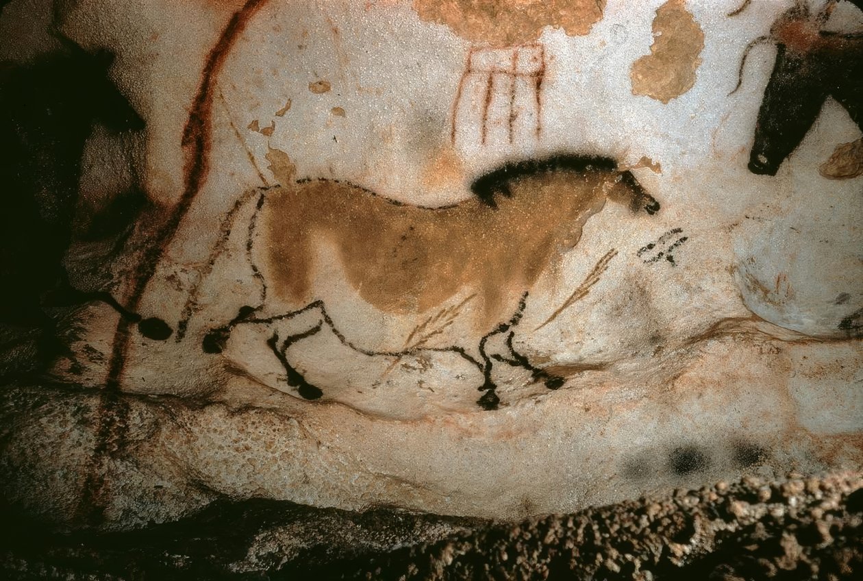 Pintura de caverna em Lascaux, França de Unbekannt