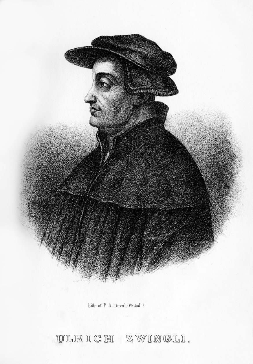 Huldrych Zwingli, teólogo suíço, 1854 de Unbekannt