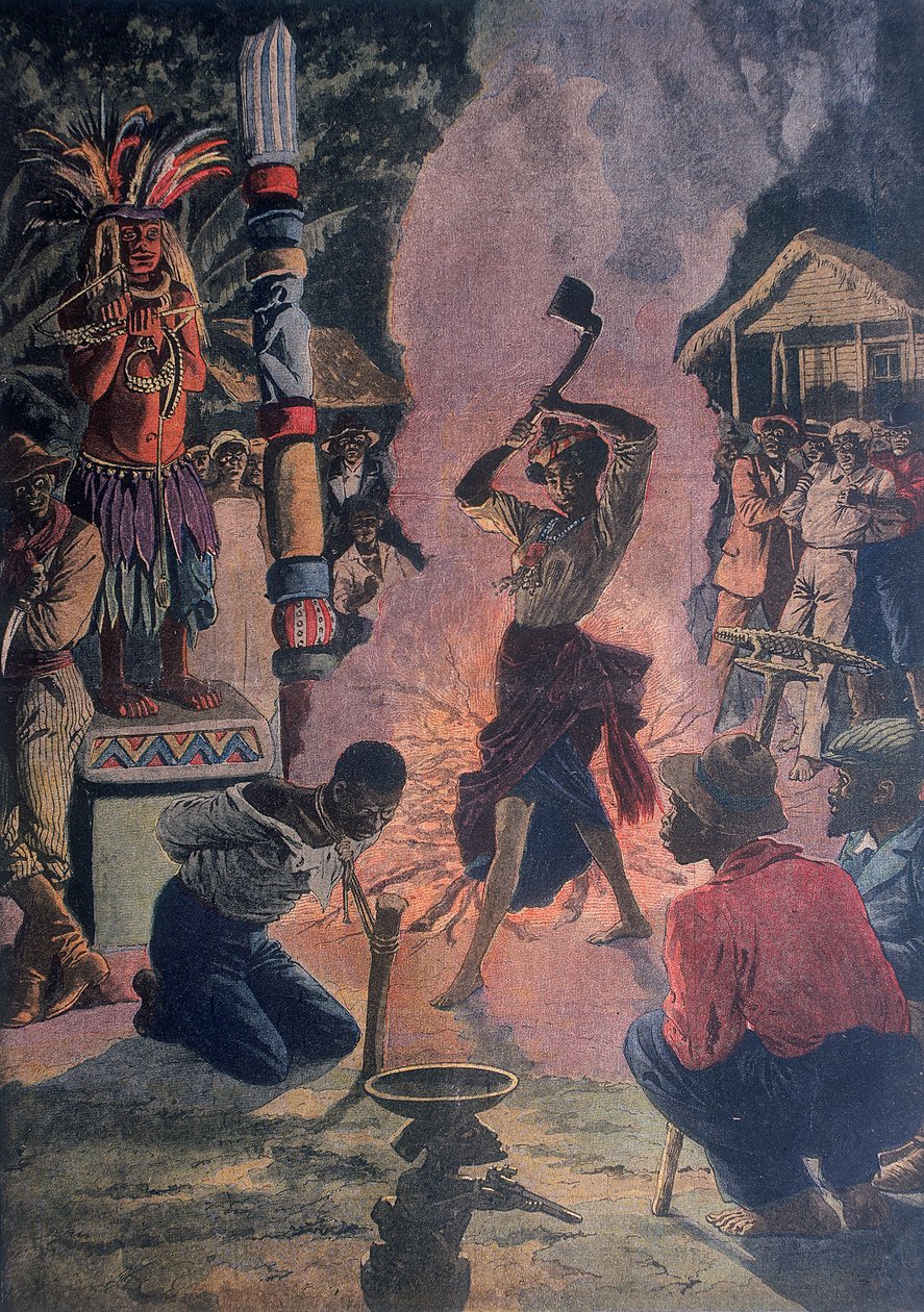 Sacrifício humano, Lafayette, Louisiana, EUA, 1912 de Unbekannt