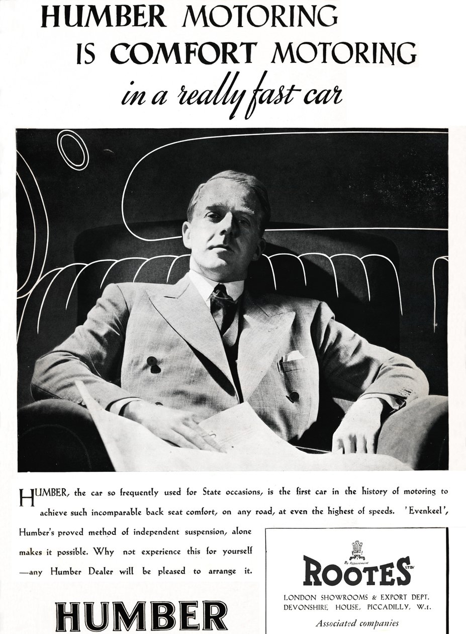 Humber Motoring é Comfort Motoring em um carro muito rápido, 1937 de Unbekannt