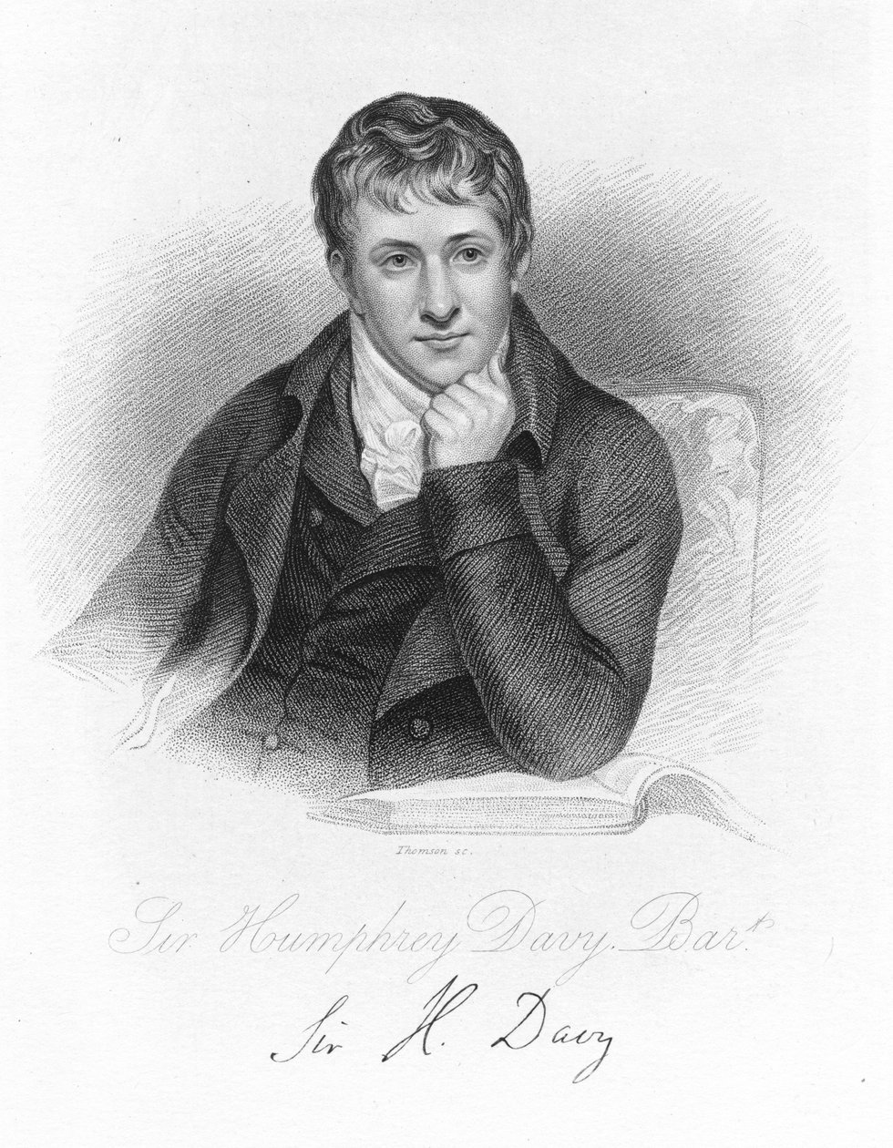Humphry Davy, químico inglês em 1803, c1870 de Unbekannt