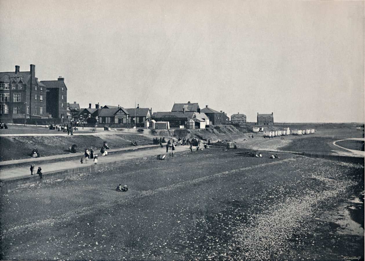 Hunstanton - a frente e a praia, 1895 de Unbekannt