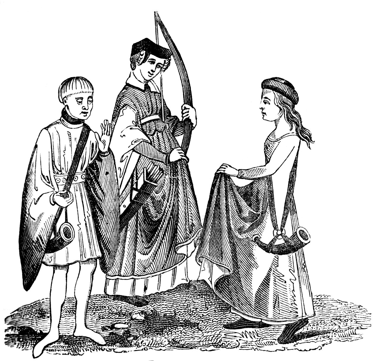 Vestidos de caça, século 15, 1833 de Unbekannt