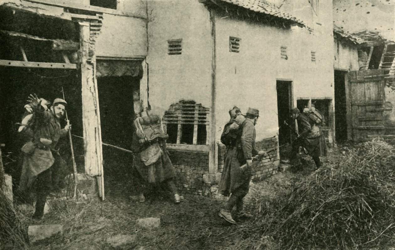 Caçando atiradores furtivos alemães na frente ocidental, Primeira Guerra Mundial, c1915, c1920. de Unbekannt