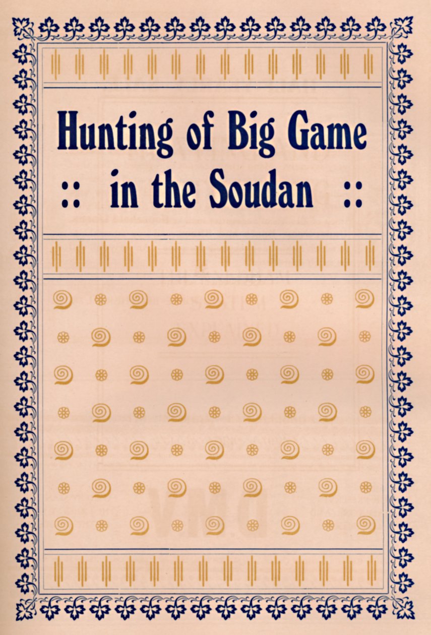 Caça ao Big Game no Soudan, 1917 de Unbekannt
