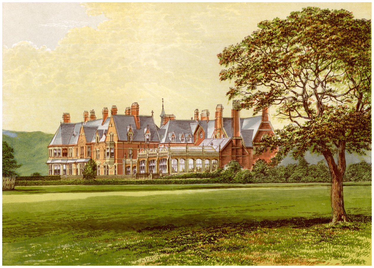 Hutton Hall, Yorkshire, casa da família Pease, c1880 de Unbekannt