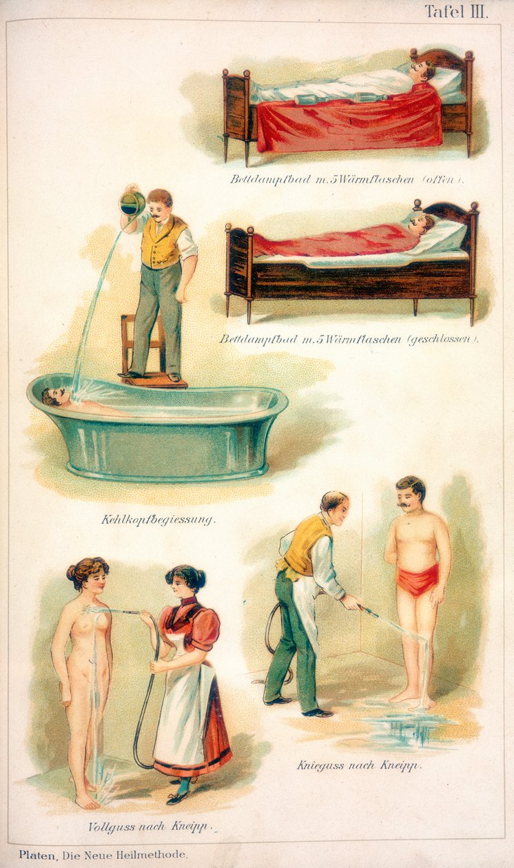 Tratamentos de hidroterapia, c1902 de Unbekannt