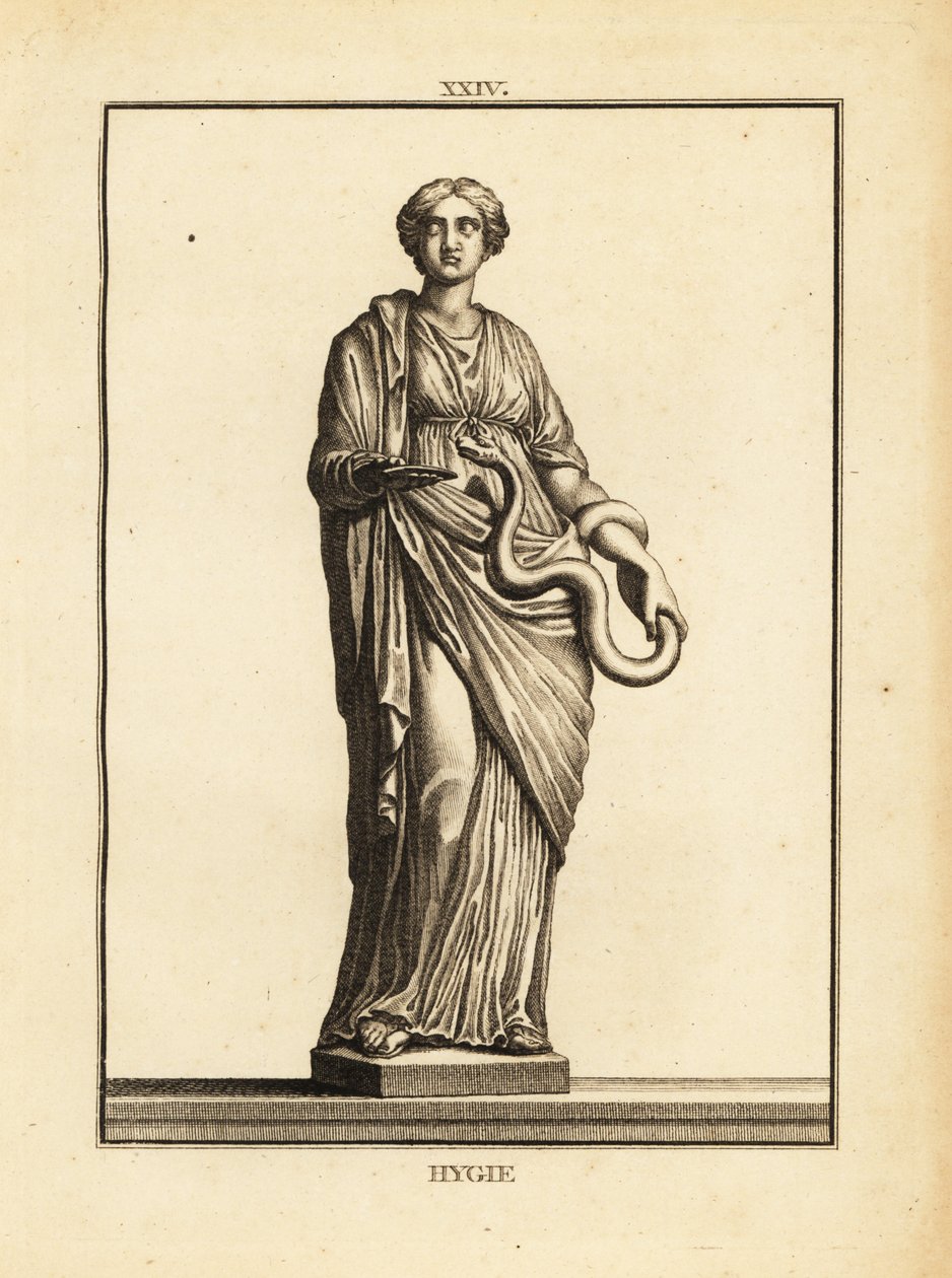 Hygieia, deusa grega e romana da saúde e da limpeza, filha do deus da medicina Asclepius de Unbekannt