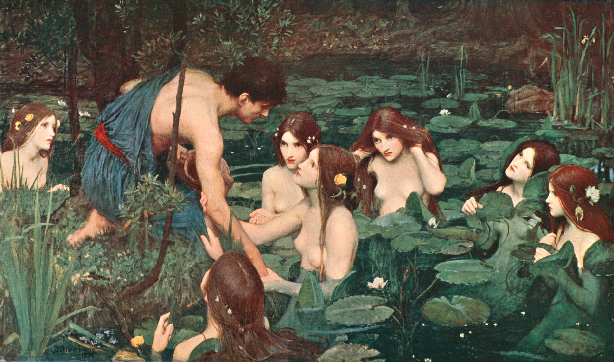 Hylas e as Ninfas, 1896, c1902. de Unbekannt