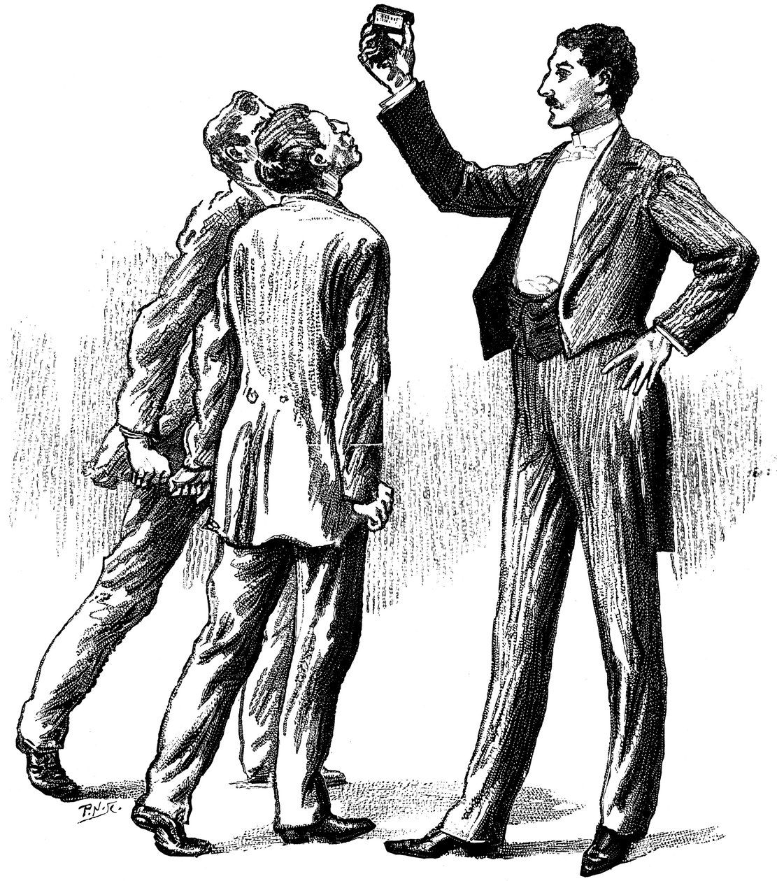 Assuntos hipnotizados atraídos por uma caixa de fósforos, 1891 de Unbekannt