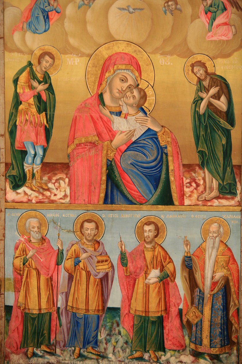 Ícone na igreja ortodoxa de São Dimitrios Thessalonique Grece de Unbekannt