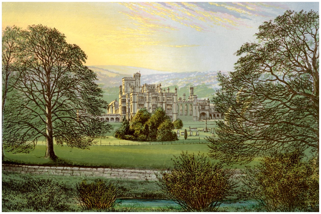 Ilam Hall, Staffordshire, casa da família Hanbury, c1880 de Unbekannt