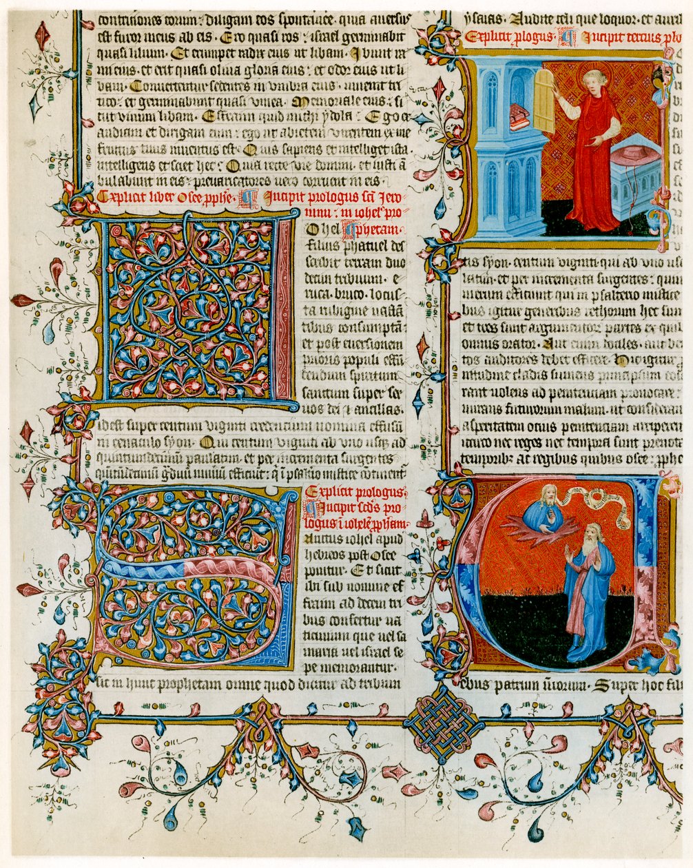 Letras iniciais iluminadas com cenas da vida de São Jerônimo, final do século XIV de Unbekannt