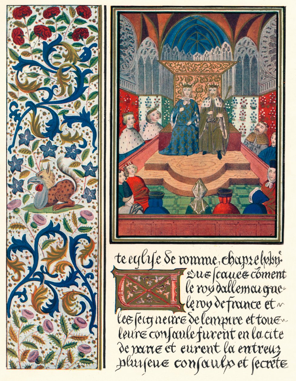 Página iluminada, com bordas, c1480 1905 de Unbekannt
