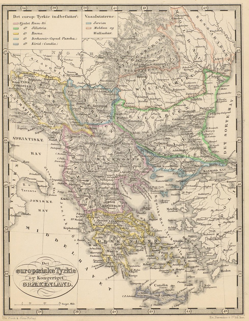 Ilustração retirada do livro Atlas sobre alle Jordens Dele de autor desconhecido e publicada por Chr. Steen & Søn (Copenhagen, 1857) de Unbekannt