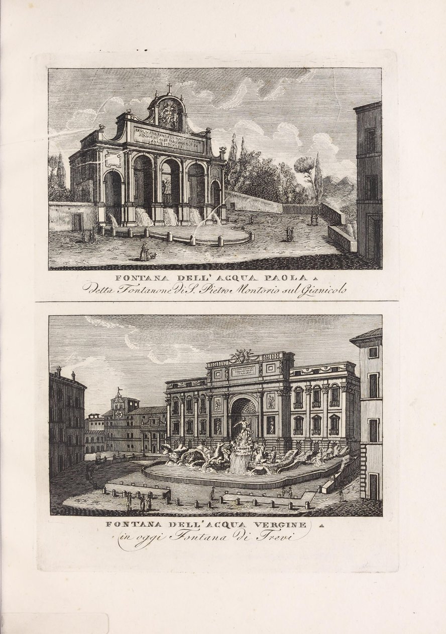Illustrasjon hentet fra boken Raccolta di vedute antiche e moderne della città di Roma e sue vicinanze av ukjent forfatter og utgitt av Presso Piale neg.e di stampe a S. Carlo al Corso (it, 1816) de Unbekannt