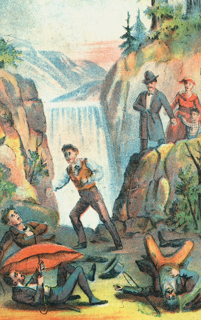 Ilustração de um cartaz publicitário de uma produção teatral de Uncle Toms Cabin, 1870 de Unbekannt