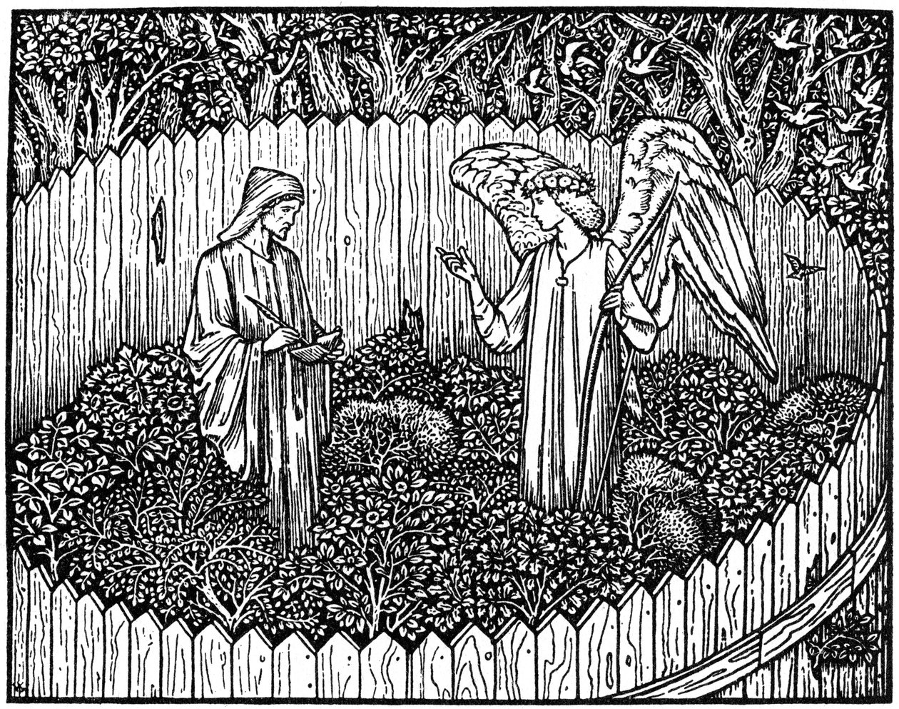 Ilustração da edição de Kelmscott Press das Obras de Geoffrey Chaucer, 1896 1964 de Unbekannt