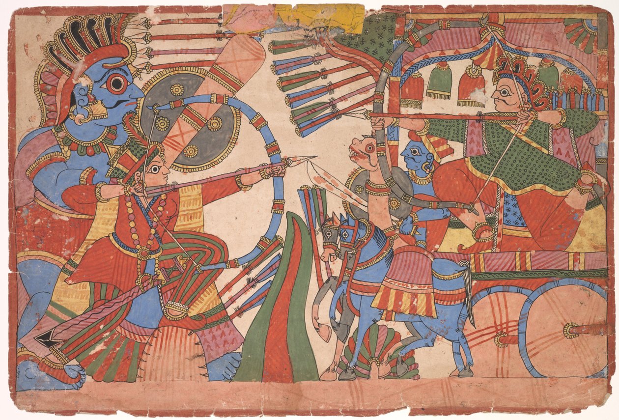 Ilustração para o Mahabharata, c. 1800. de Unbekannt