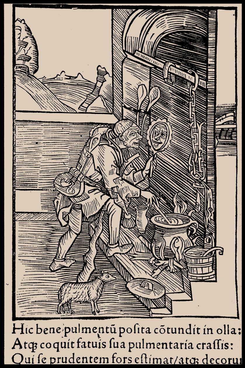 Ilustração do livro Ship of Fools, de Sebastian Brant, 1497. de Unbekannt