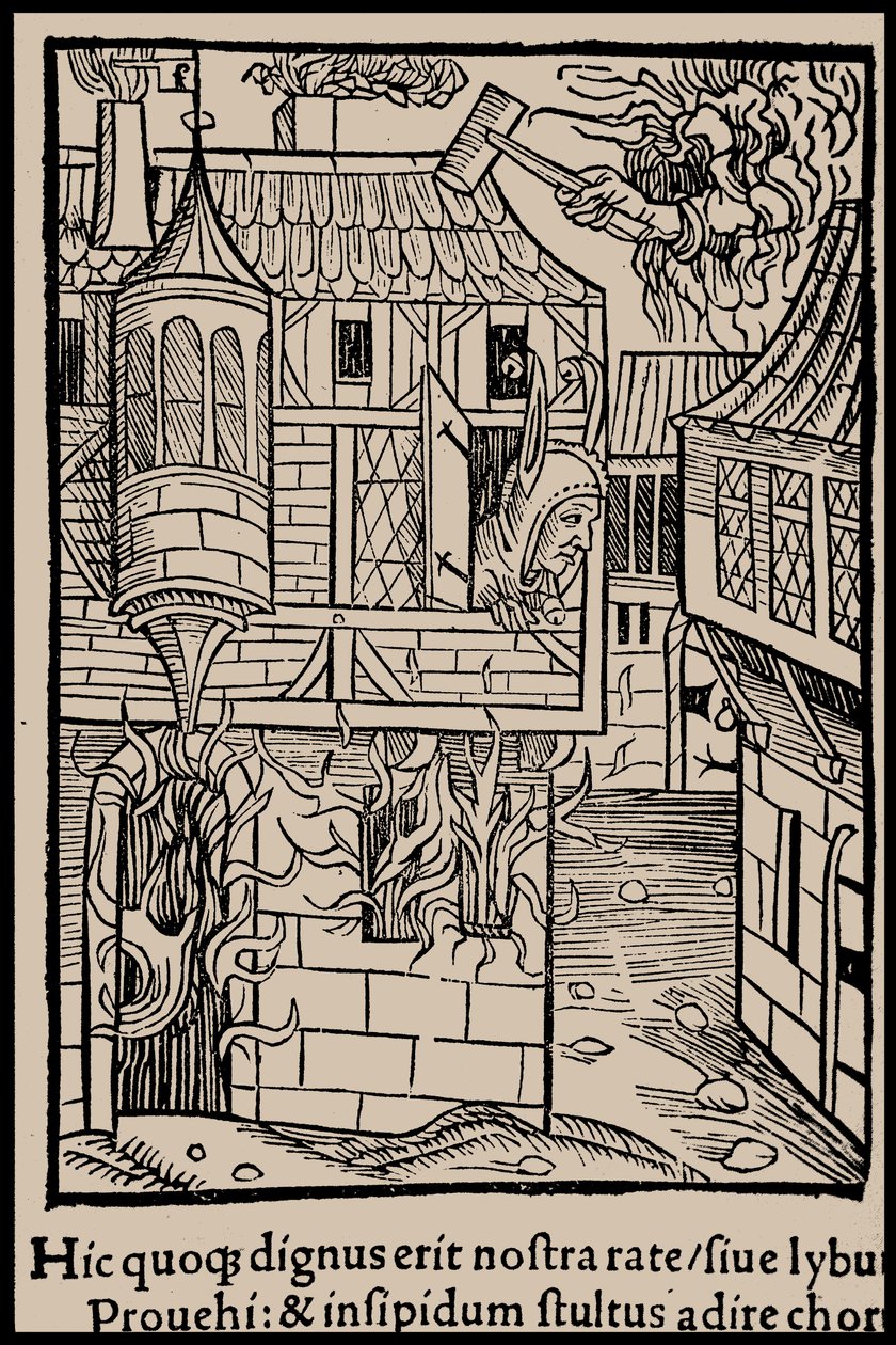 Ilustração do livro Ship of Fools, de Sebastian Brant, 1497. de Unbekannt