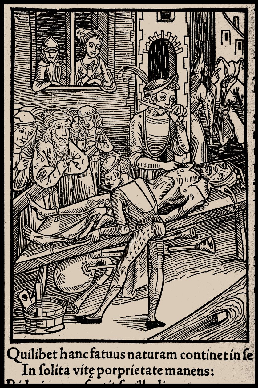 Ilustração do livro Ship of Fools, de Sebastian Brant, 1497. de Unbekannt
