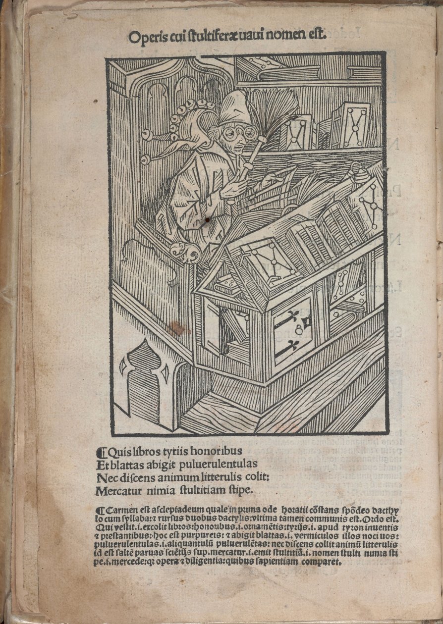 Ilustração para o livro Ship of Fools, de Sebastian Brant, 1513. de Unbekannt
