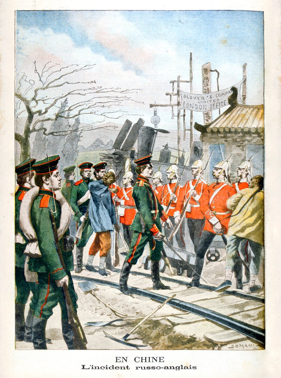 Na China, incidente entre russos e ingleses, 1901 de Unbekannt