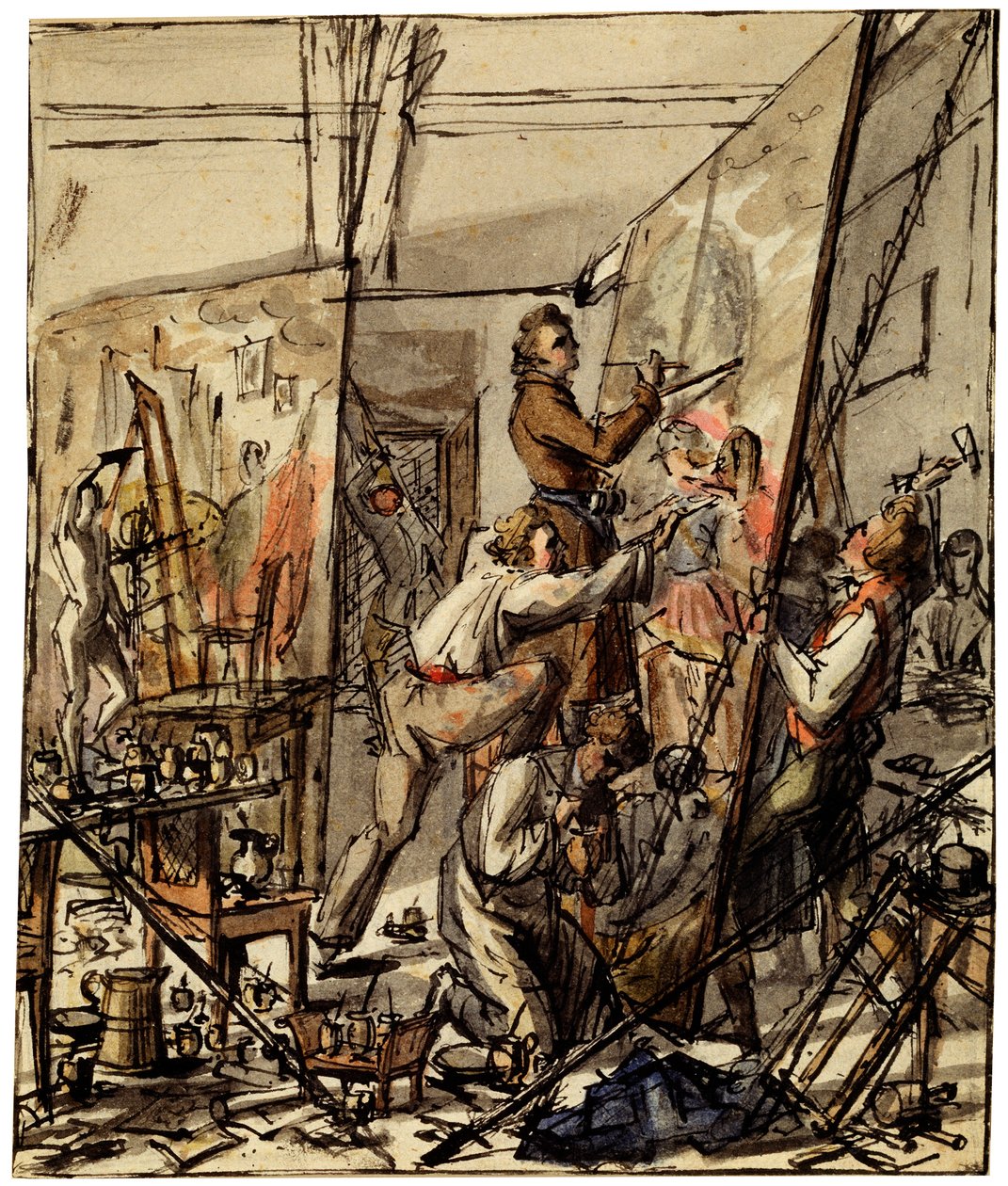 Em um estúdio de artistas, década de 1820 de Unbekannt