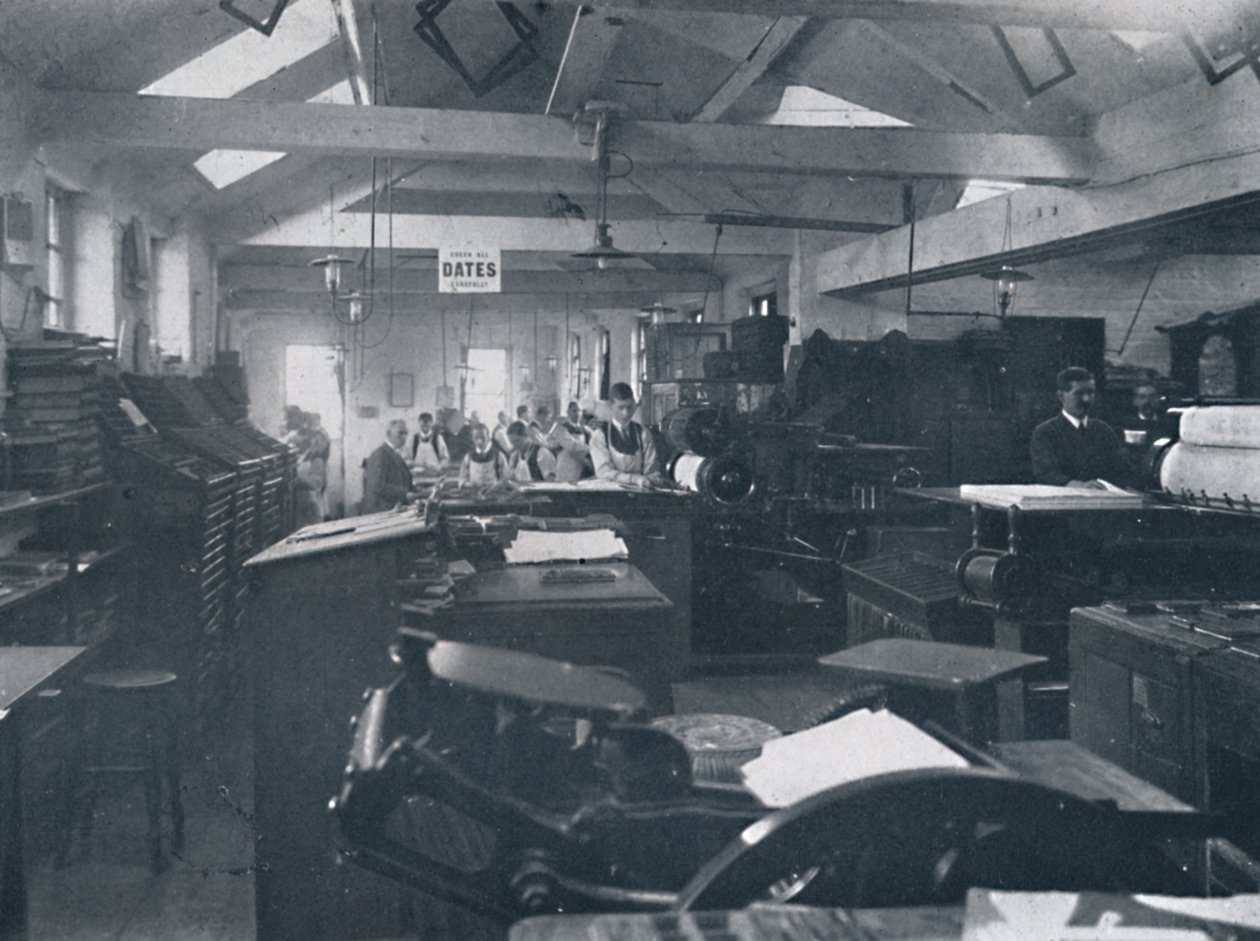 Na sala de composição, 1916 de Unbekannt