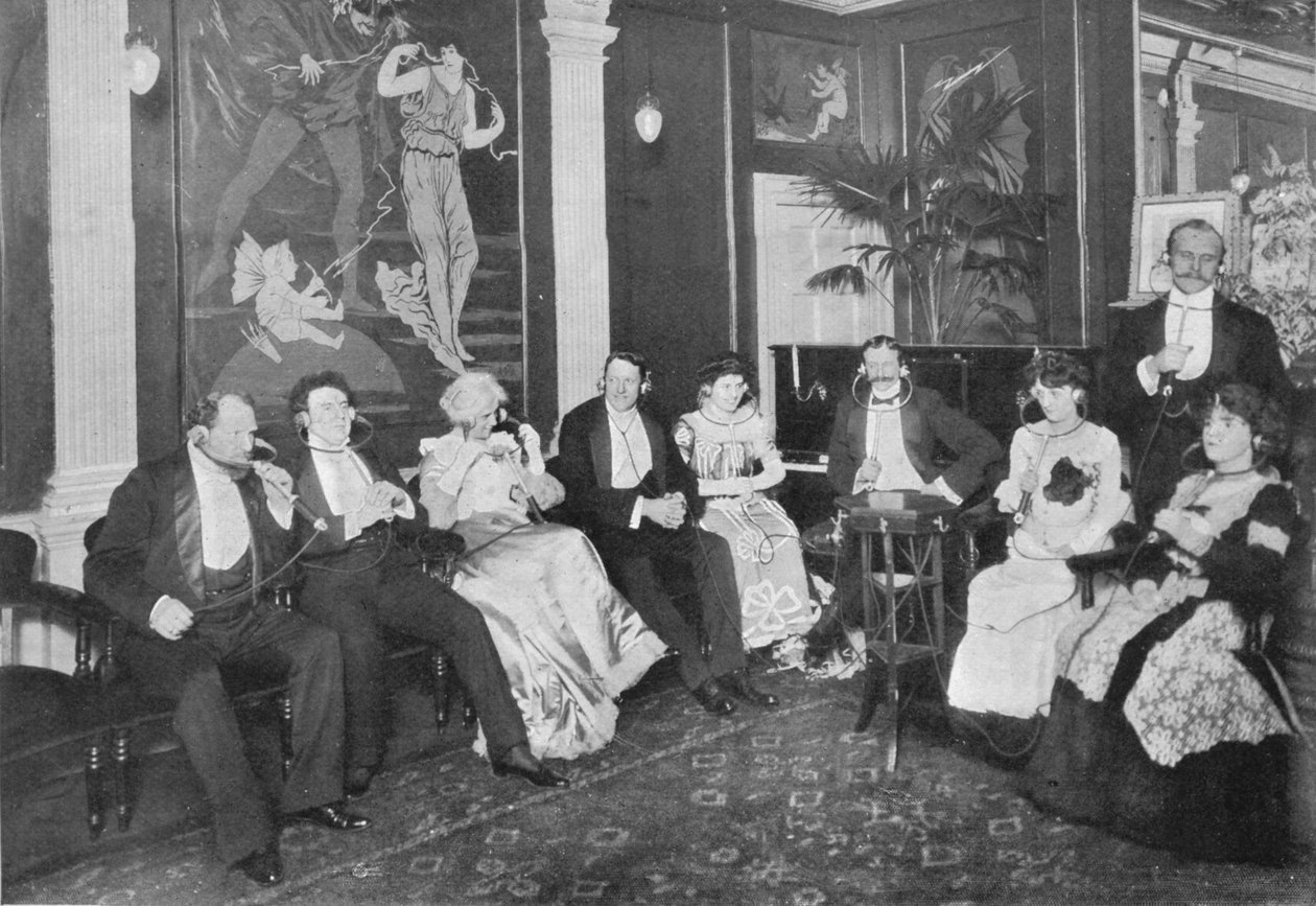 No salão de eletrofones, Gerrard Street, Londres, c1903 1903 de Unbekannt
