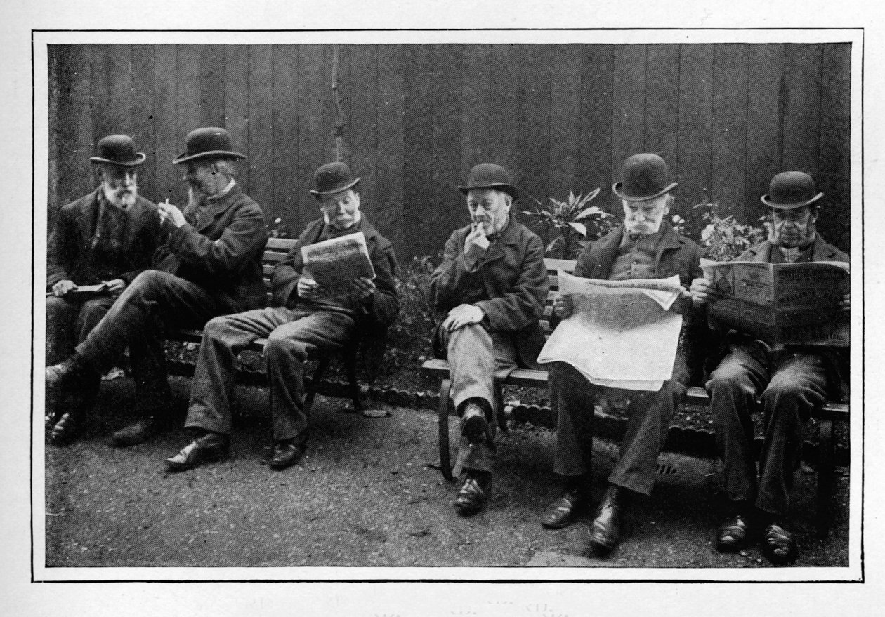 No pátio de transmissão, St Marylebone Workhouse, Luxborough Street, Londres, c1901 1903 de Unbekannt