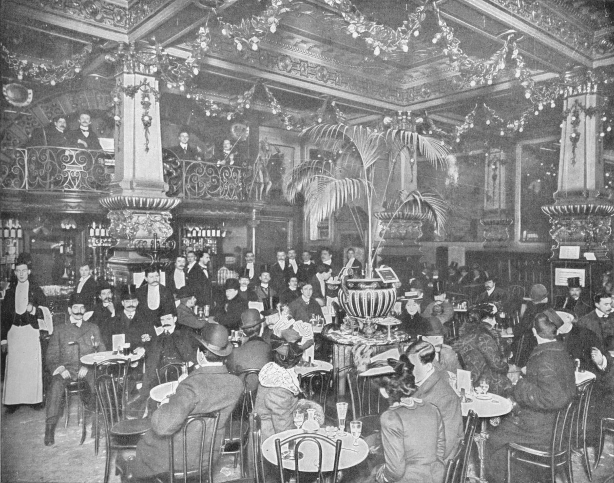 Na brasserie, Hotel de lEurope, Leicester Square, Londres c1903 1903 de Unbekannt