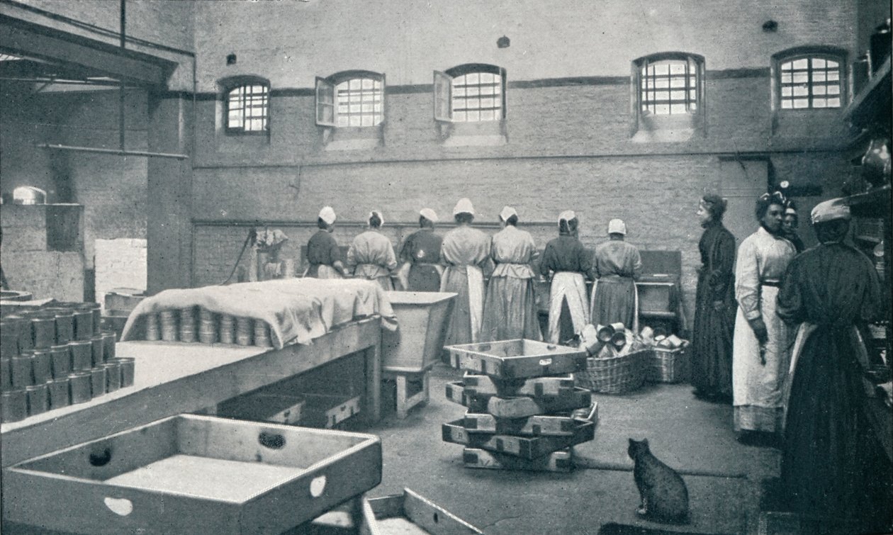 Na cozinha da prisão de Holloway, Londres, c1901 1901 de Unbekannt